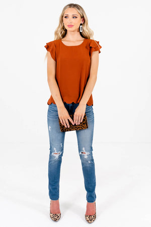 Women's Rust Orange Fall and Winter Boutique Clothing