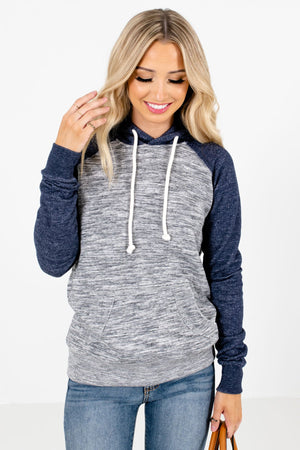 Women’s Navy Blue Warm and Cozy Boutique Hoodies