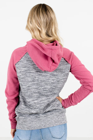 Women’s Pink Front Pocket Boutique Hoodie