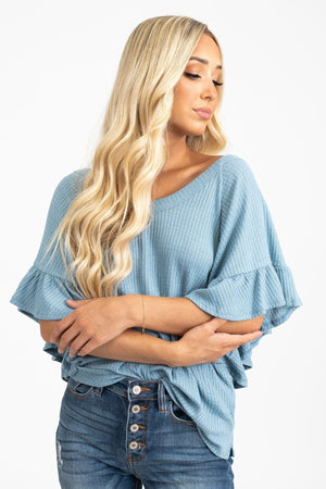 Girly Girl Ruffle Sleeve Top