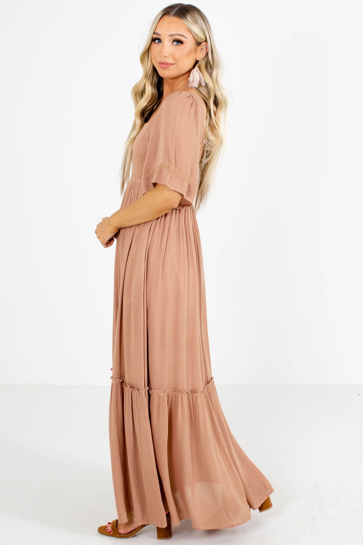 Ruched Flowy Dress For Women