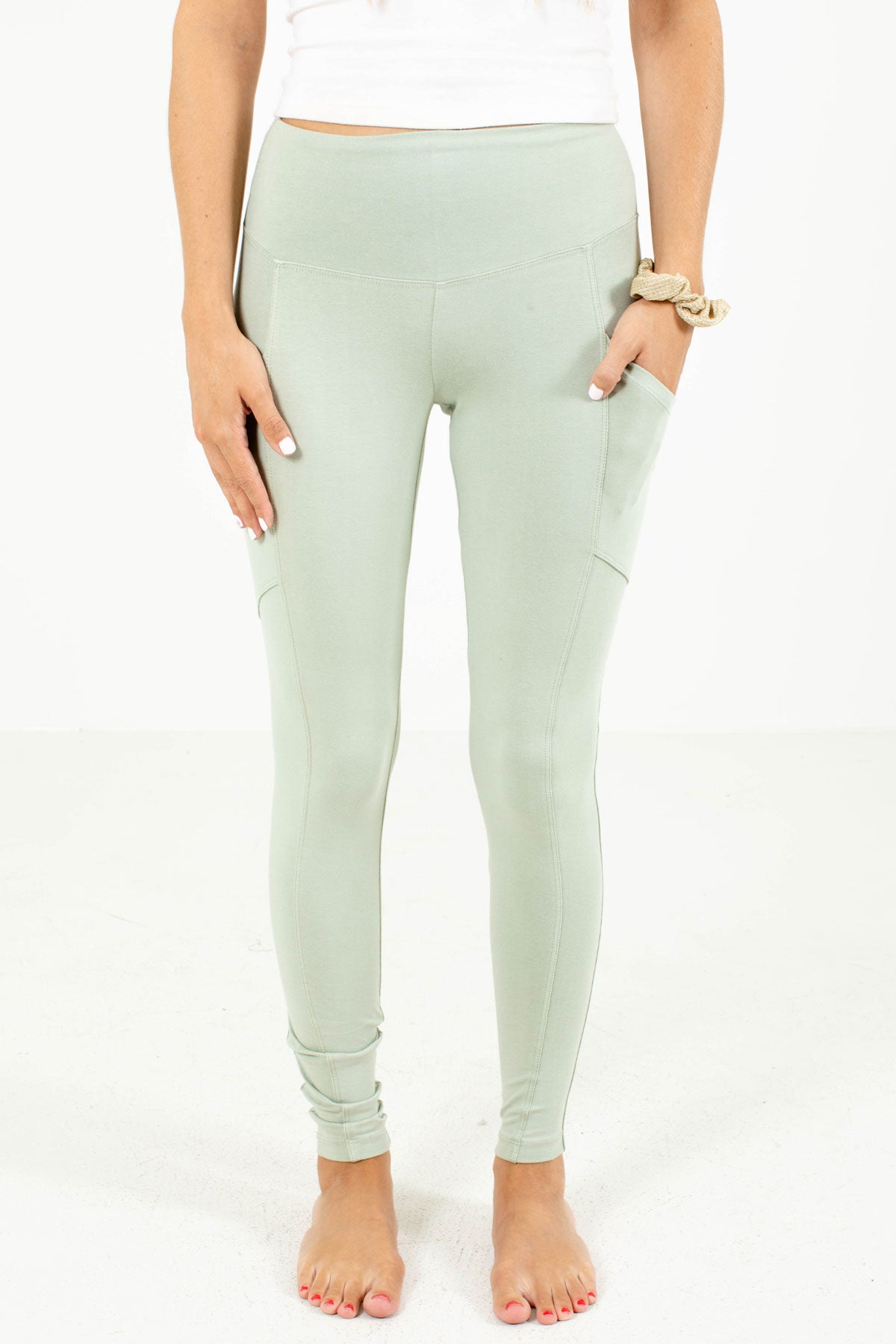Sage Green Cute and Comfortable Boutique Leggings for Women