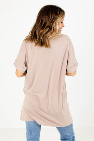 Women's Taupe Brown Fall and Winter Boutique Clothing
