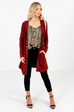 Women's Rust Red Fall and Winter Boutique Clothing