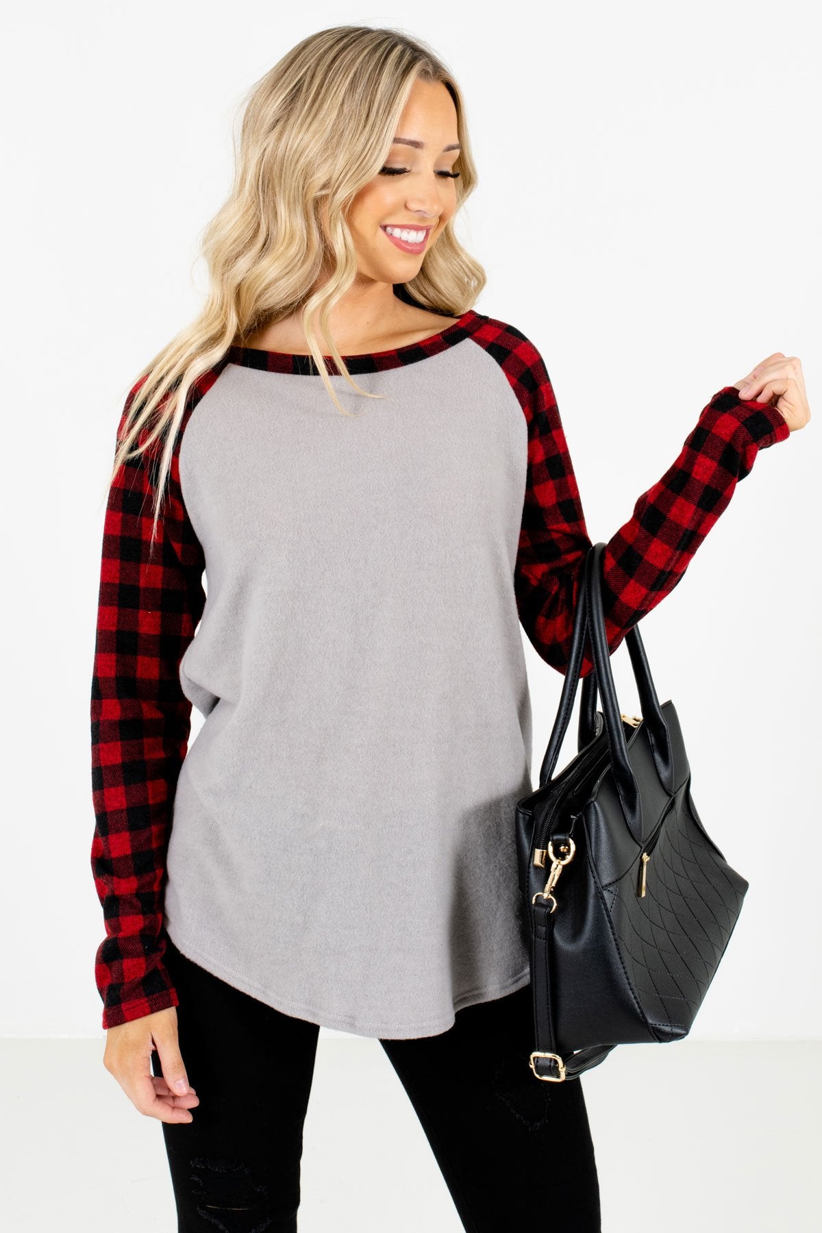 Women’s Red Warm and Cozy Boutique Tops