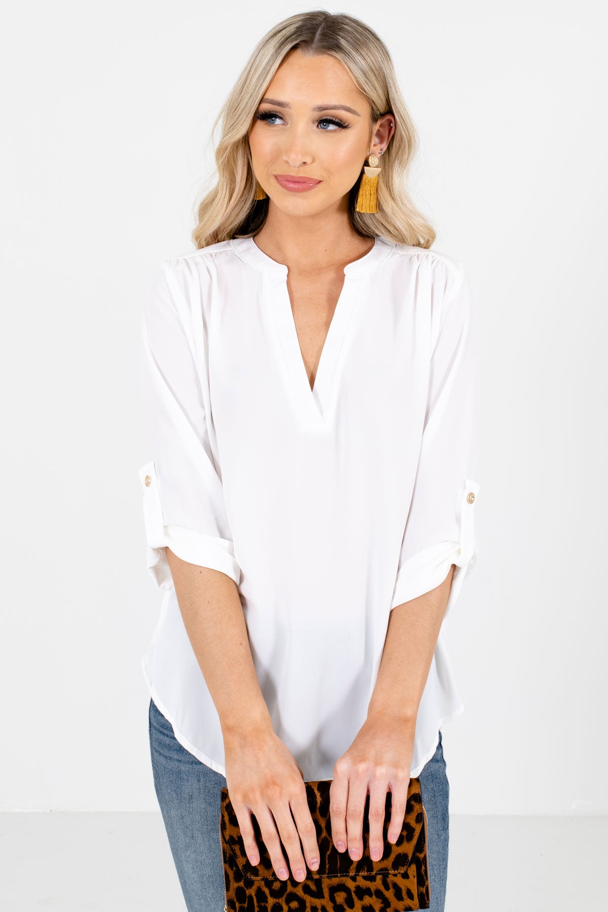 High and low outlet blouses