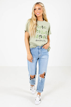 Women's Green Spring and Summertime Boutique Clothing