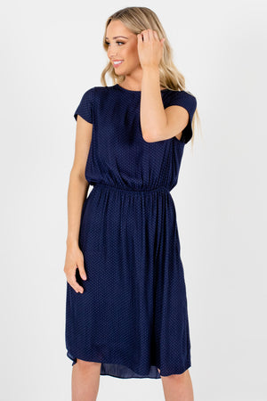 Women's Blue High-Quality Boutique Dresses