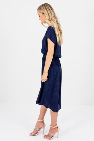 Blue Lightweight Material Boutique Knee-Length Dresses for Women