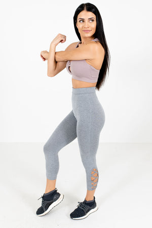 Women’s Heather Gray Cute and Comfortable Boutique Active Leggings