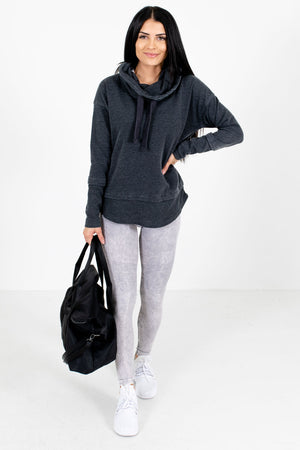 Women's Charcoal Gray Workout Boutique Clothing