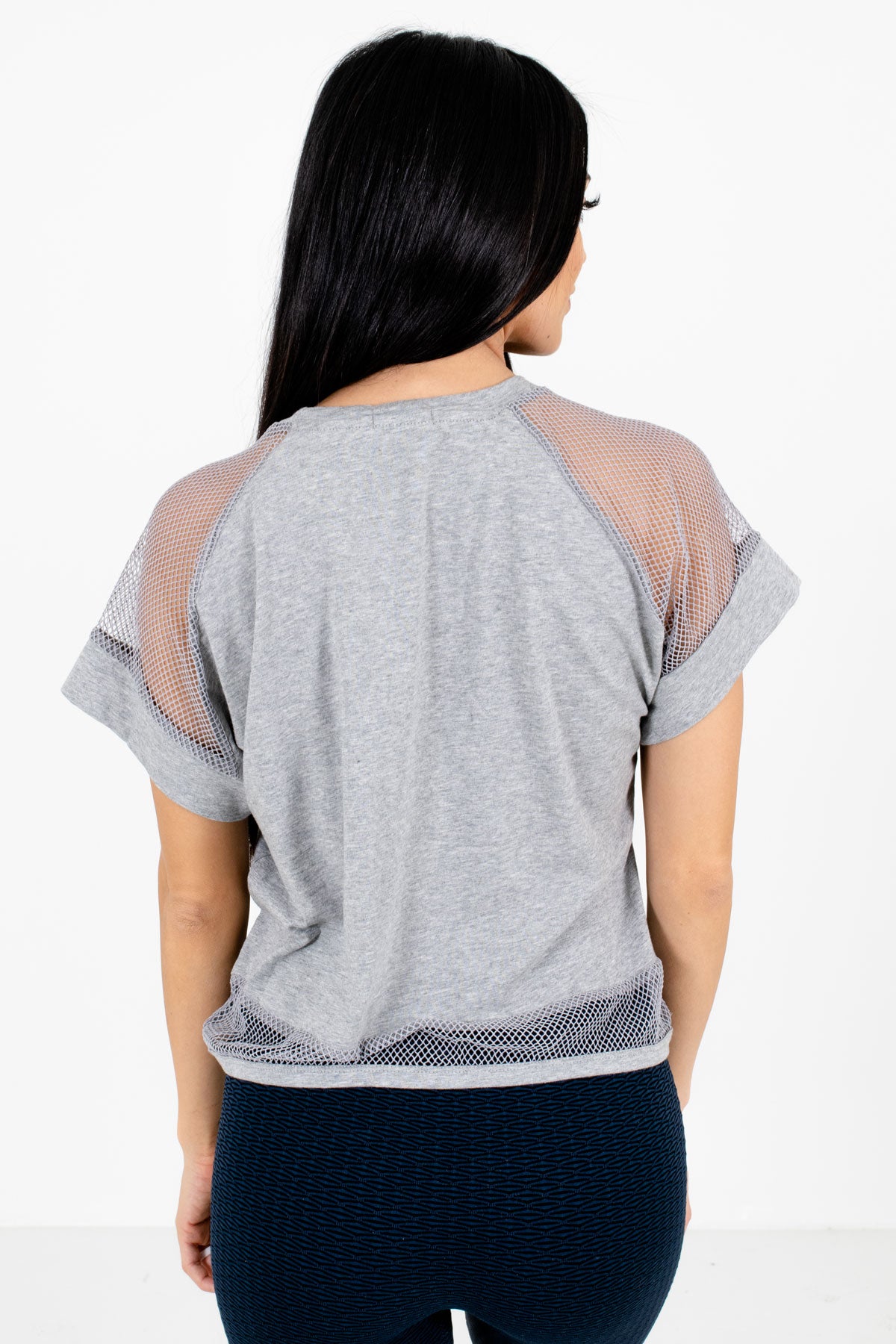 Women’s Heather Gray High-Quality Lightweight Material Boutique Active Tee
