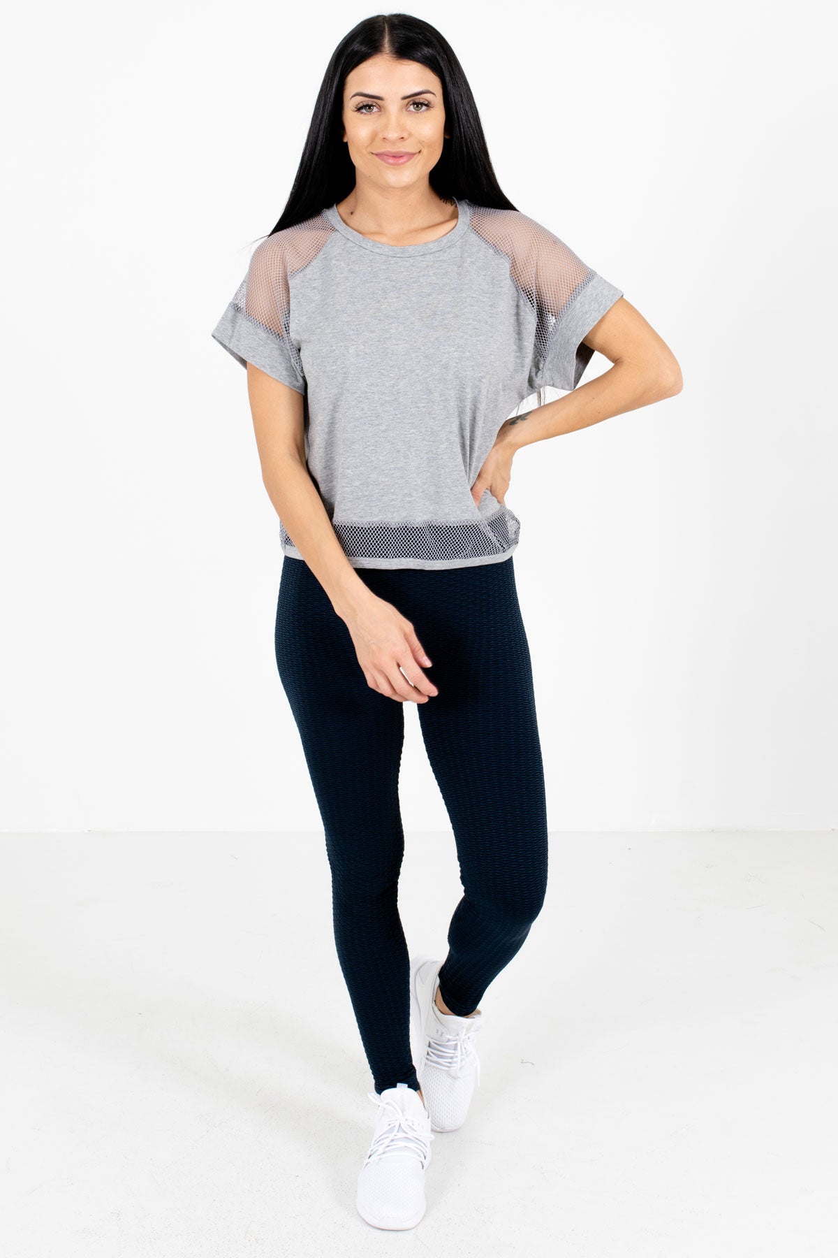 Women’s Heather Gray Workout Boutique Clothing