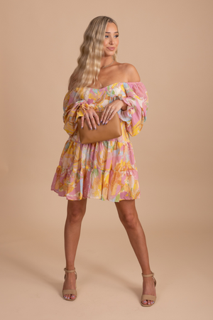 off shoulder mini dress