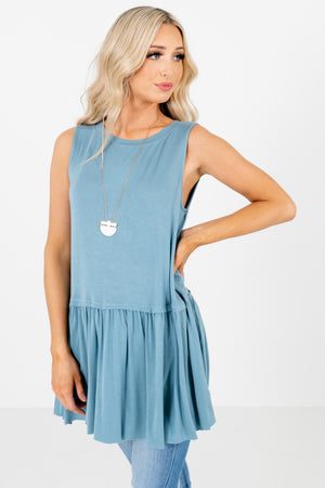 Blue Cute and Comfortable Boutique Tank Tops for Women