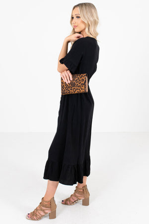 Black Cute and Comfortable Boutique Midi Dresses for Women
