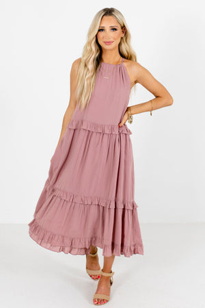 Mauve Cute and Comfortable Boutique Midi Dresses for Women