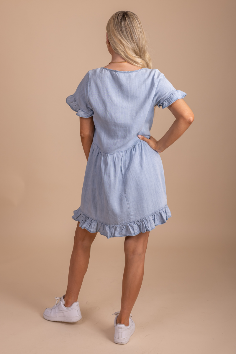 cute blue mini dress