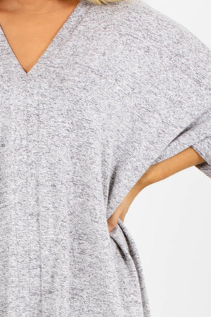 Women's Gray Flowy Silhouette Boutique Top