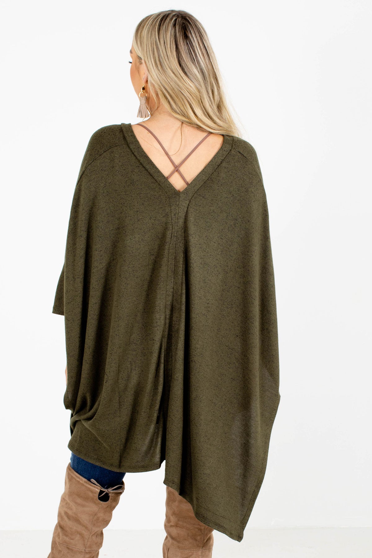 Green Oversized Fit Boutique Tops for Women