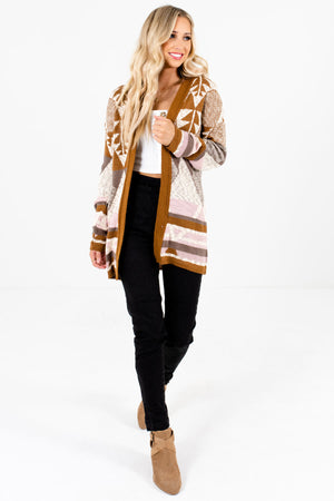 Brown Cute and Comfortable Boutique Cardigans for Women
