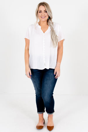 Women's White Spring and Summertime Boutique Clothing