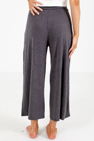 Women's Gray Flowy Silhouette Boutique Pants