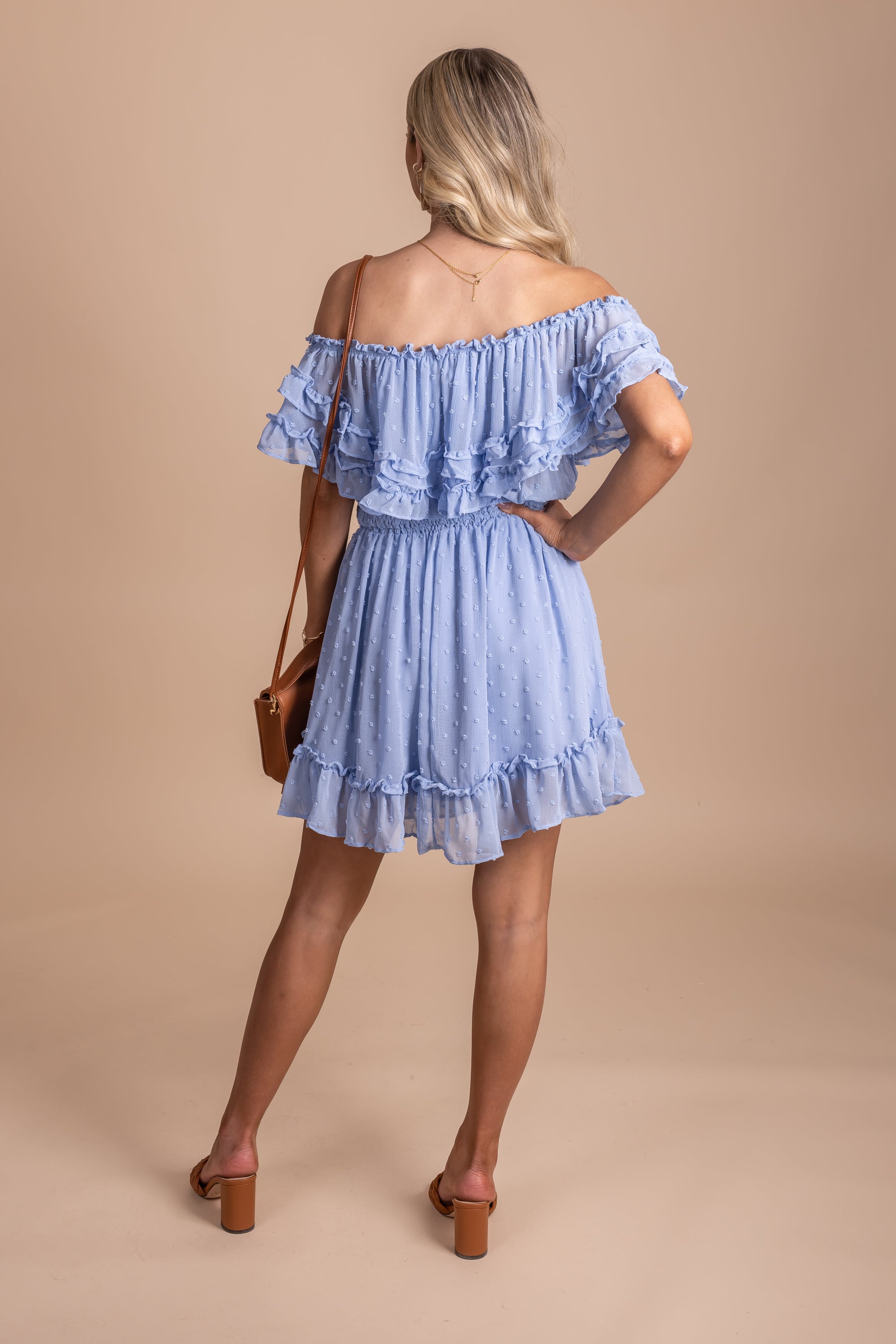 Hopeless Romantic Textured Mini Dress