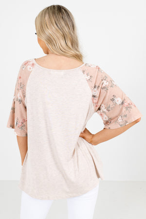 Women's Pink Lightweight Material Boutique Tops