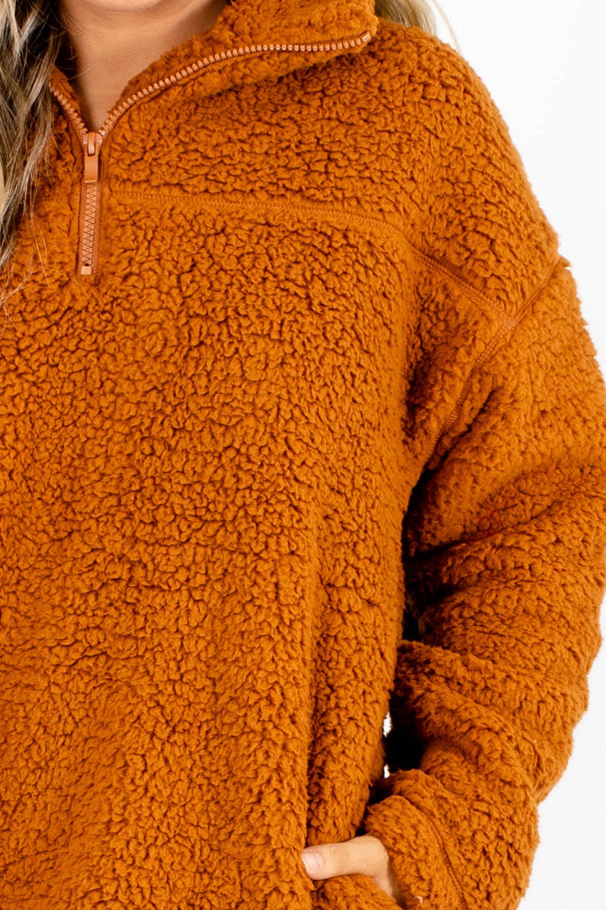 Women's Orange Cozy and Warm Boutique Pullover