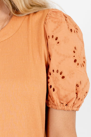 Orange Cute and Comfortable Boutique Tops for Women