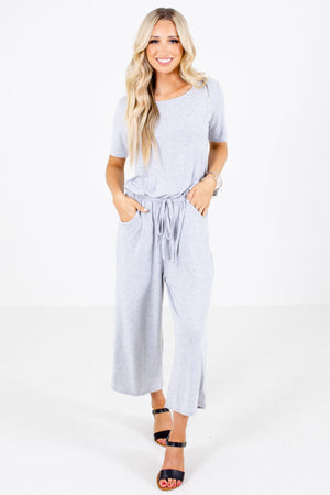 Women's Heather Gray Spring and Summertime Boutique Jumpsuit