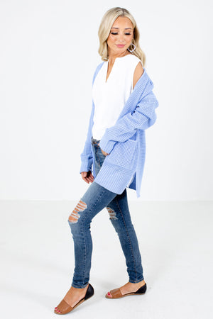 Women's Blue Cute and Comfortable Boutique Cardigan