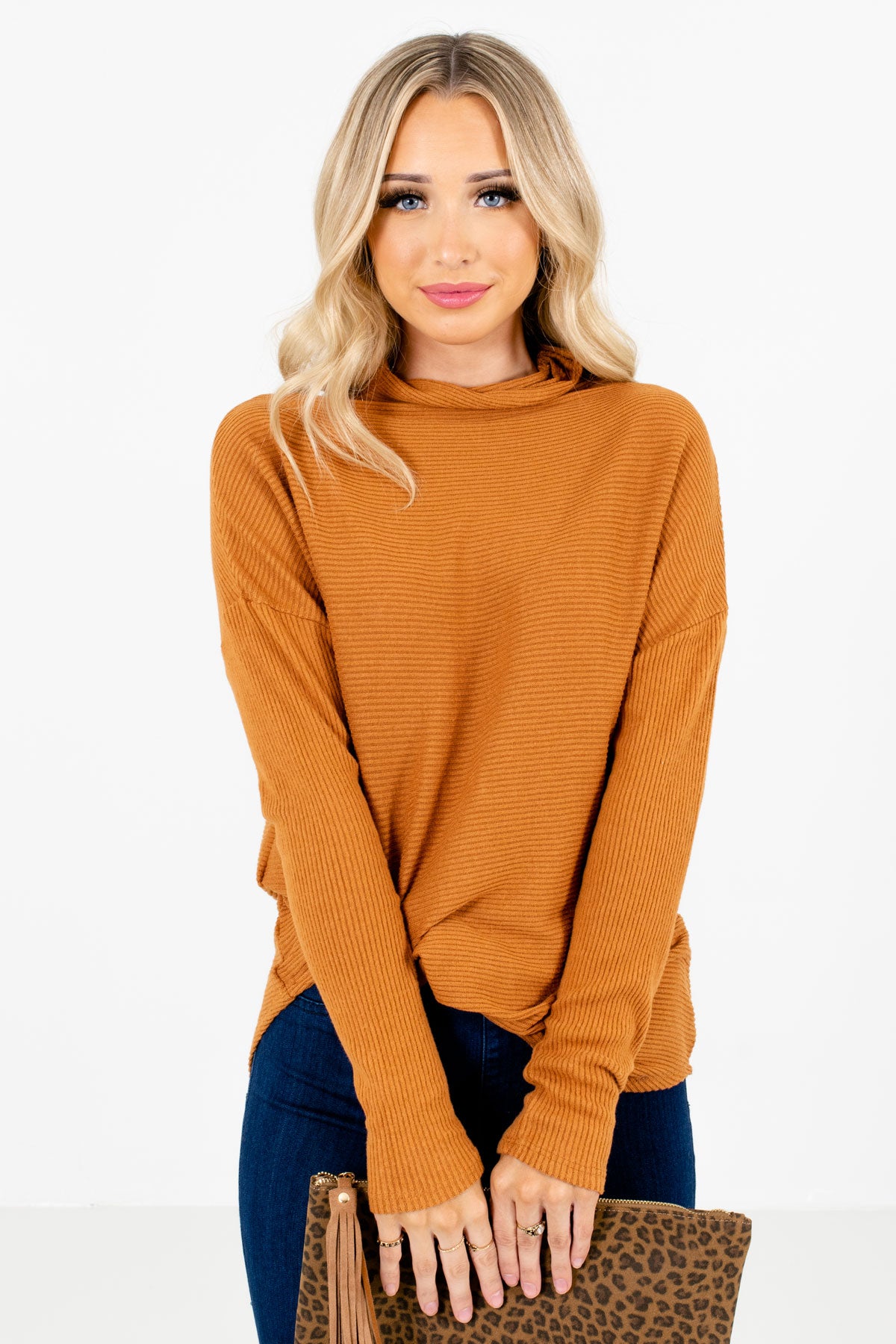 Tawny Orange Cute and Comfortable Boutique Sweaters for Women