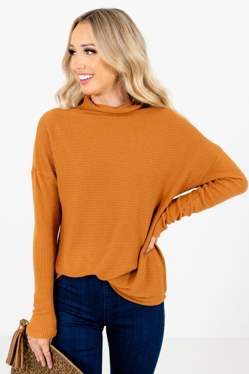 Just My Type Tawny Orange Sweater