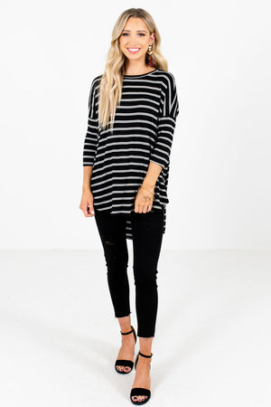 Women’s Black Casual Everyday Boutique Tops