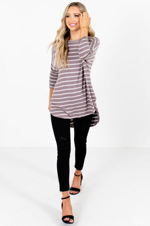 Mocha Brown Cute and Comfortable Boutique Tops for Women