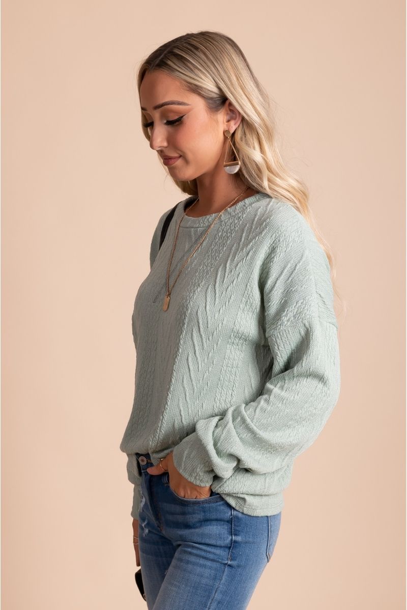 women's boutique textured pullover sweater