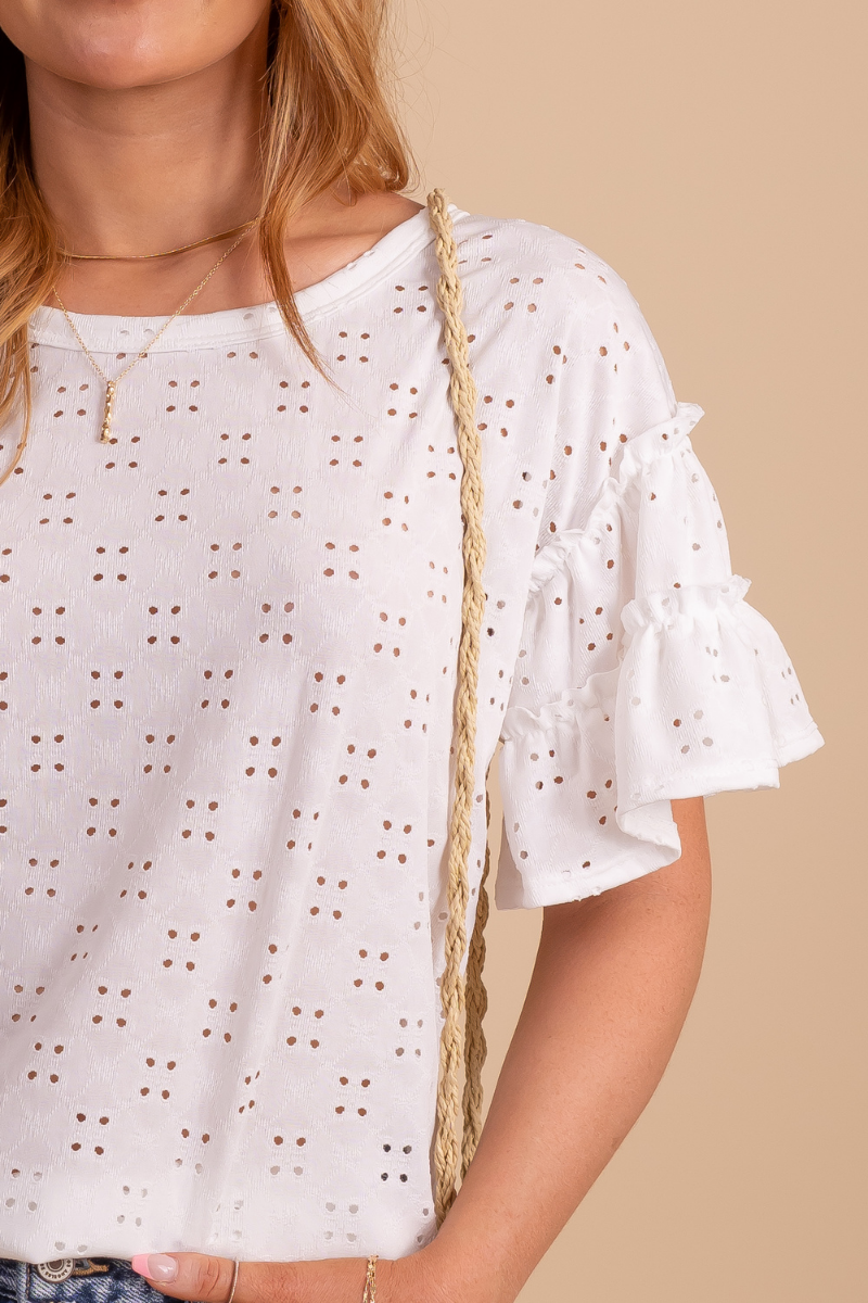 Just You & I Eyelet Top