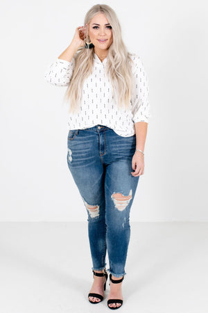 Women's White Fall and Winter Boutique Clothing