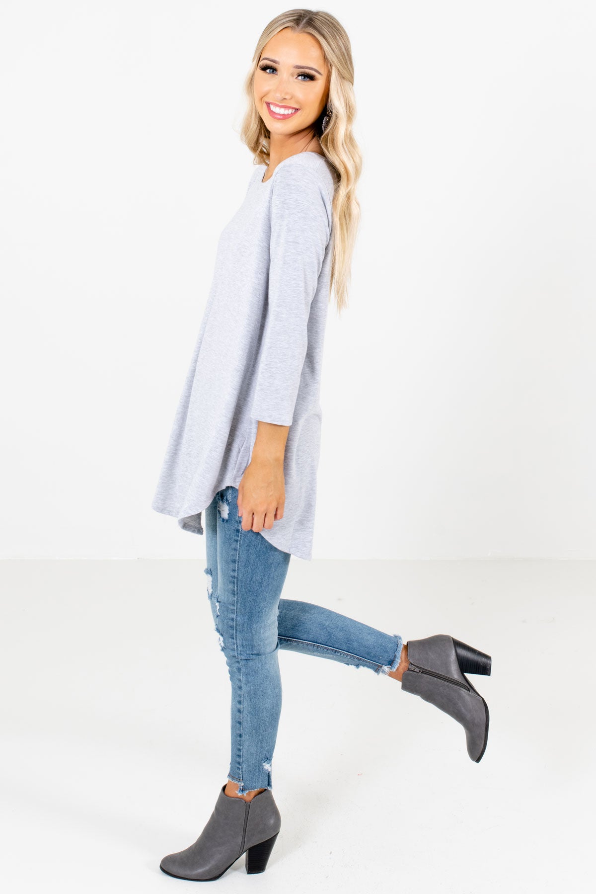 Heather Gray Affordable Online Boutique Clothing for Women