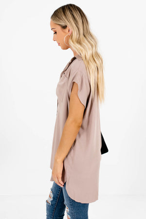 Taupe Brown Business Causal Boutique Clothing for Women 