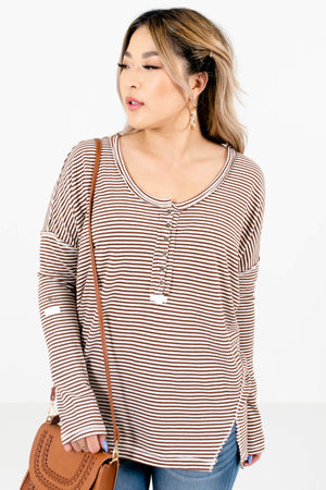 Women’s Brown Cozy and Warm Boutique Tops