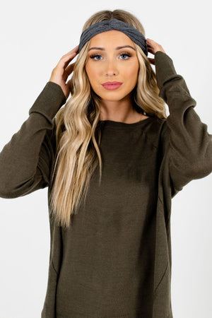 Women’s Gray Fall and Winter Boutique Clothing