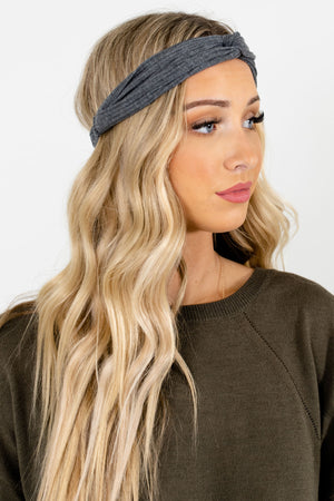 Gray Back Elastic Boutique Headbands for Women