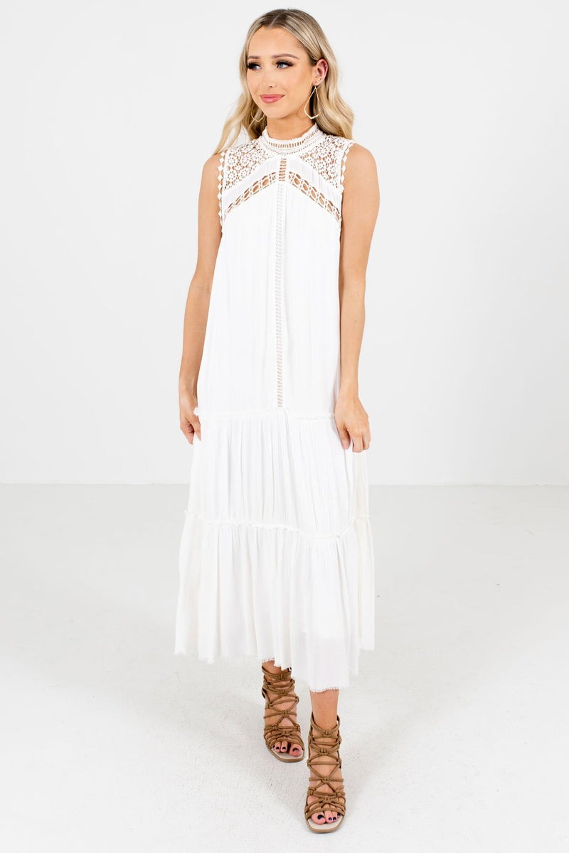 Leave it All Behind White Maxi Dress