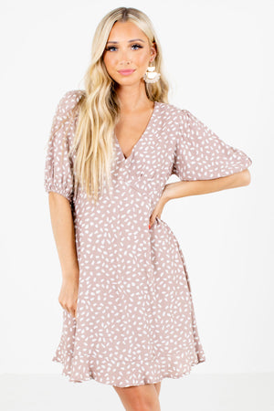 Taupe Cute and Comfortable Boutique Mini Dresses for Women