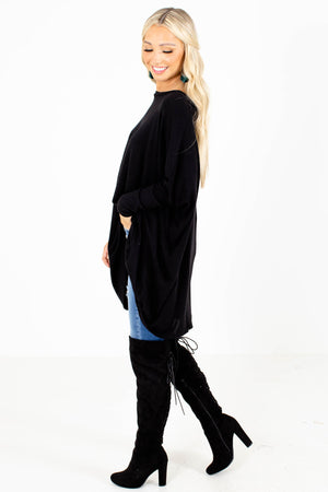 Let's Be Comfy in Black, Side View.