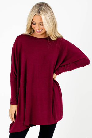 Let's Be Comfy in Wine Red.