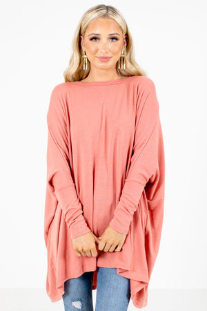 Pink Long Sleeve Boutique Tops for Women